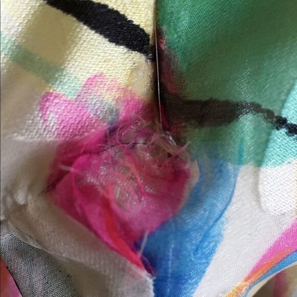 NWT La Femme 100% Silk Scarf Multi Coloured Layered Prom Dress Womens Sz 2/4 - Picture 13 of 16